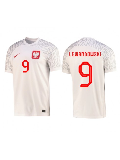 Billige Polen Robert Lewandowski #9 Hjemmedrakt VM 2022 Kortermet